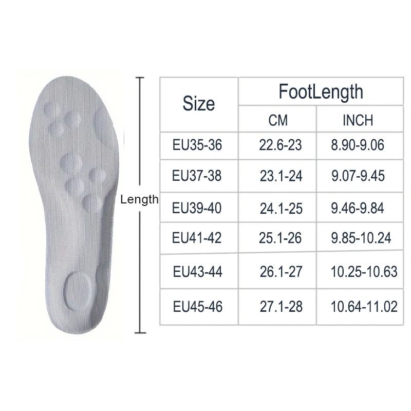 HighElasticity Latex Orthotic Sport Insoles 6