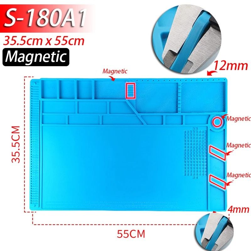 HeatResistant Magnetic Soldering Station Mat 13