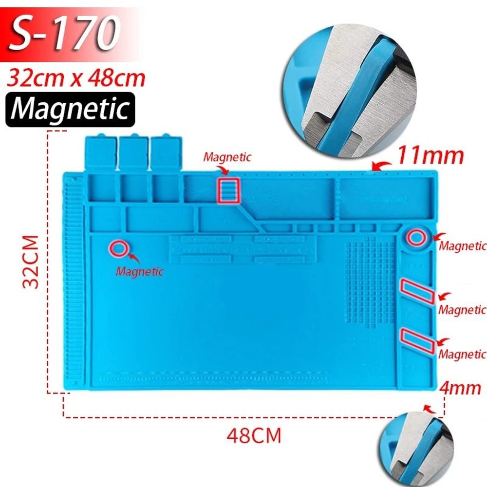 HeatResistant Magnetic Soldering Station Mat 19