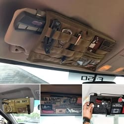 tactical molle sun visor command panel