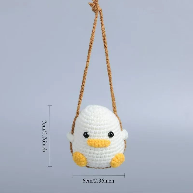 Handmade Crochet Animal Rearview Mirror Pendant 1