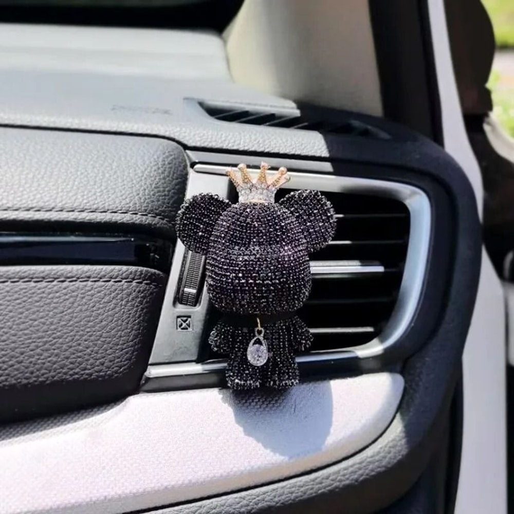 Crown Diamond Rhinestone Bear Car Air Freshener Clip 15