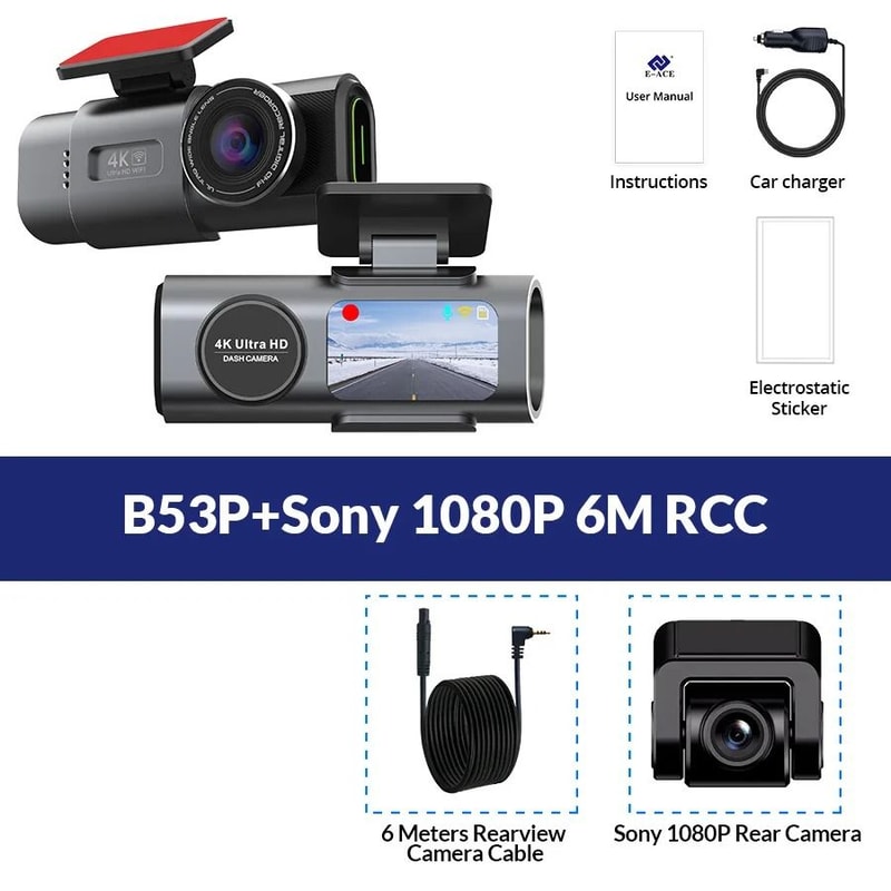 4K Ultra HD Dual Dash Cam With GPS Night Vision 7
