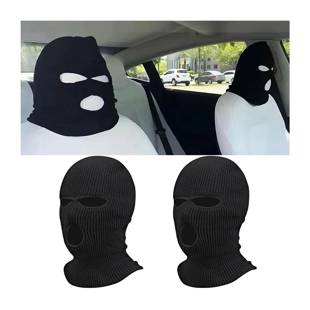 Universal Funny Ski Mask Car Headrest Covers 3