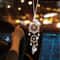 DiamondEncrusted Flower Dreamcatcher Luxury Car Pendant 9