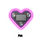 Universal SolarPowered Heart Neon Car Window Decoration 8