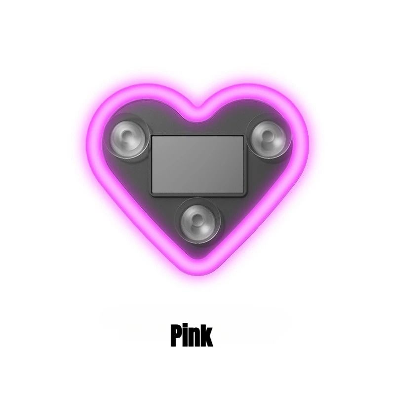 Universal SolarPowered Heart Neon Car Window Decoration 8