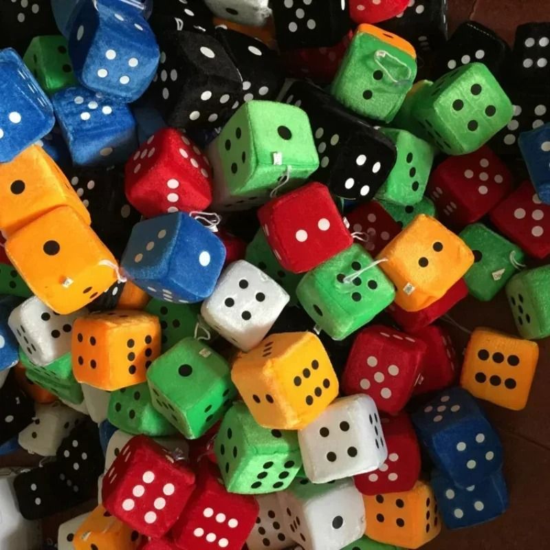 Classic Plush Velvet Hanging Car Dices 3