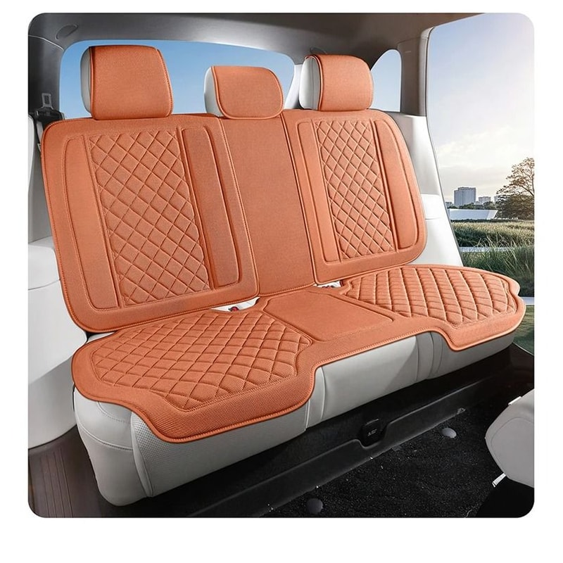 Universal Luxury Breathable Linen Full Car Seat Cover 17