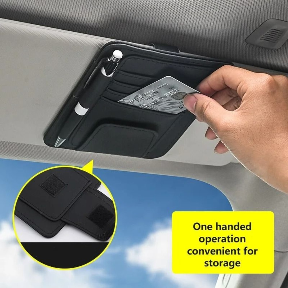 MultiFunctional Sun Visor Storage Organizer Card Clip 2