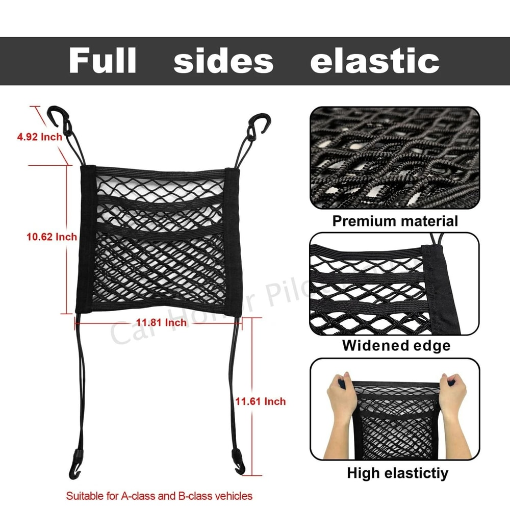 3Layer Universal Car Mesh Organizer Safety Barrier 6
