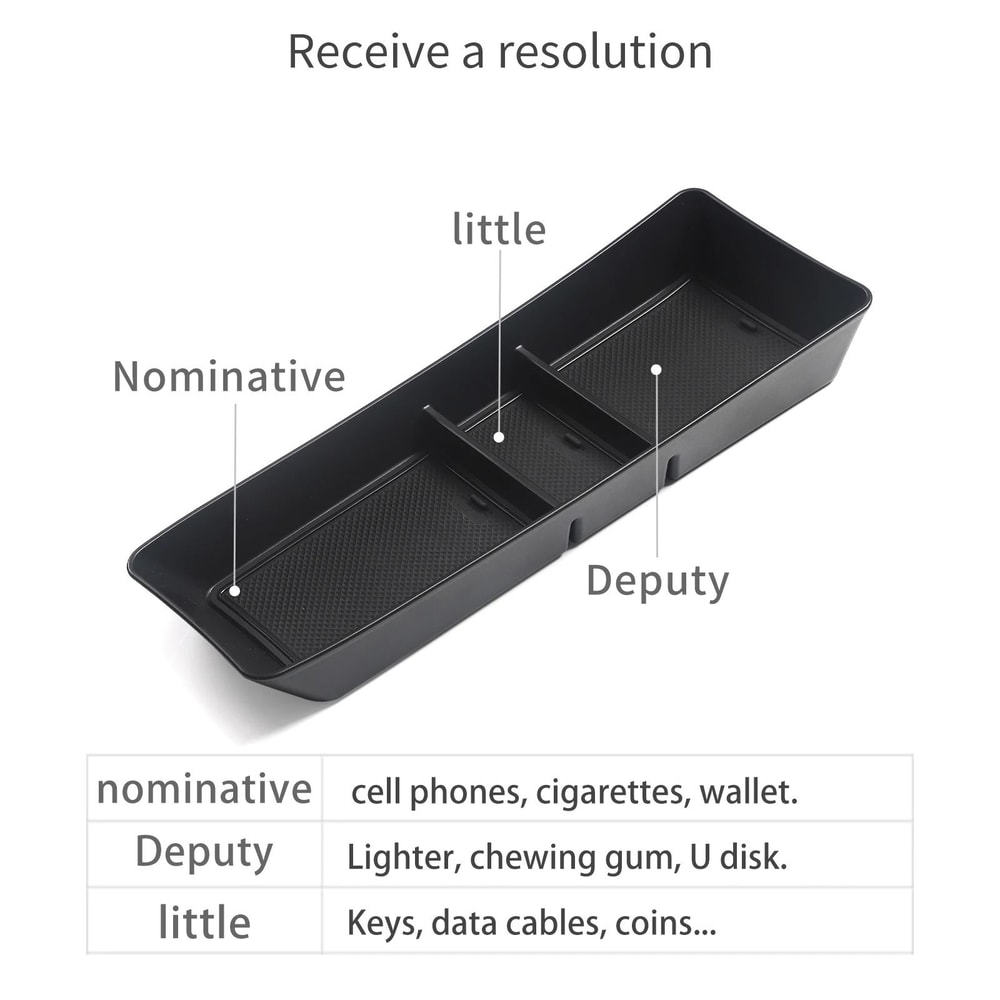 Lower Layer Center Console Organizer Tray 4
