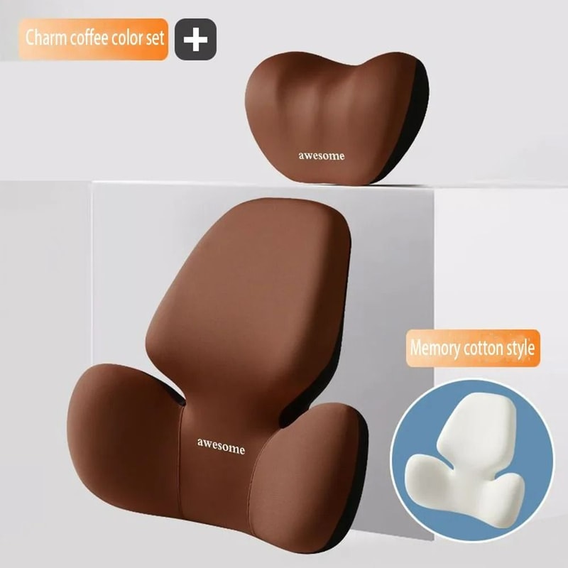 Ergonomic Memory Foam Lumbar Neck Support Set 12
