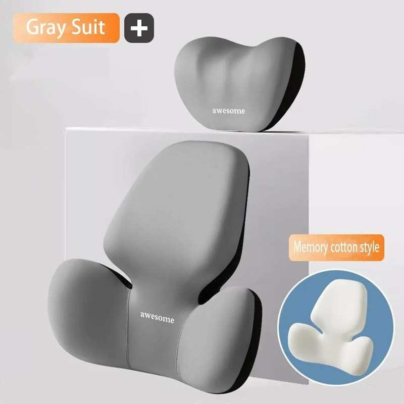 Ergonomic Memory Foam Lumbar Neck Support Set 15