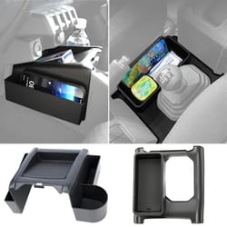 gear shift console organizer & integrated cup holder