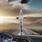Christian Metal Wood Crucifix Dashboard Ornament 1