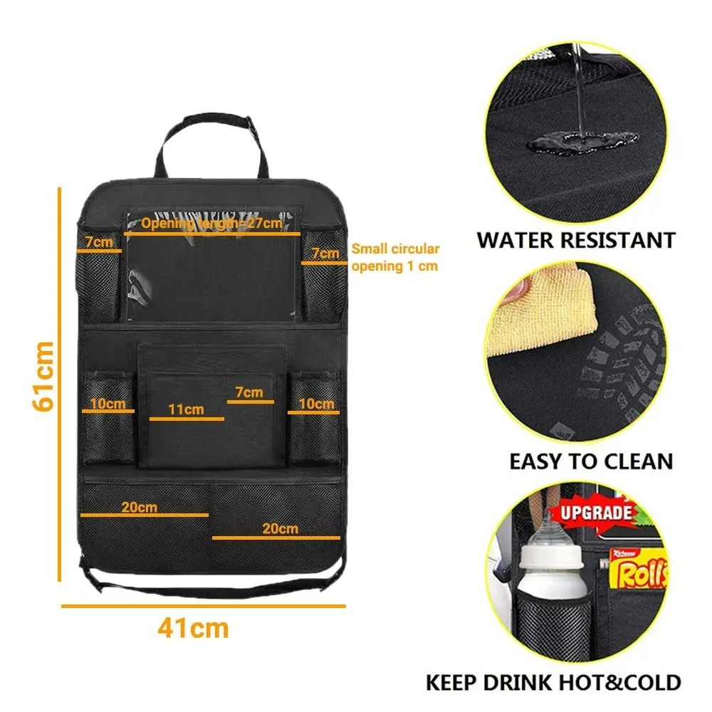 Back Seat Organizer With Touchscreen Tablet Holder 1