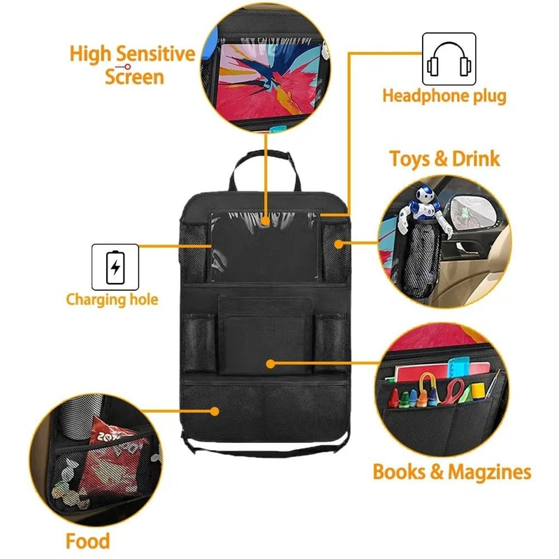 Back Seat Organizer With Touchscreen Tablet Holder 5