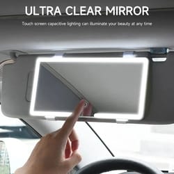 rechargeable led car sunshade makeup mirror