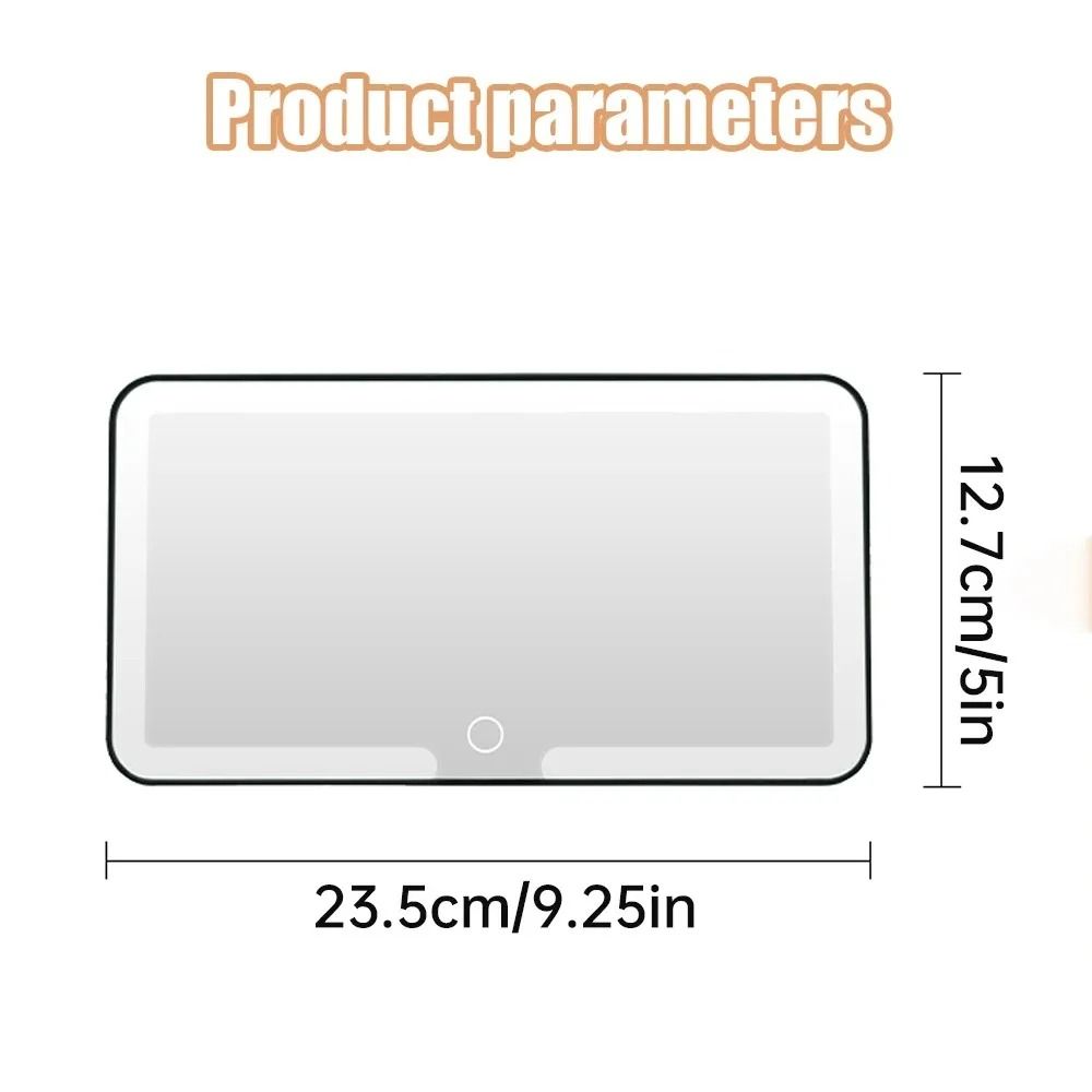 Rechargeable LED Car Sunshade Makeup Mirror 6
