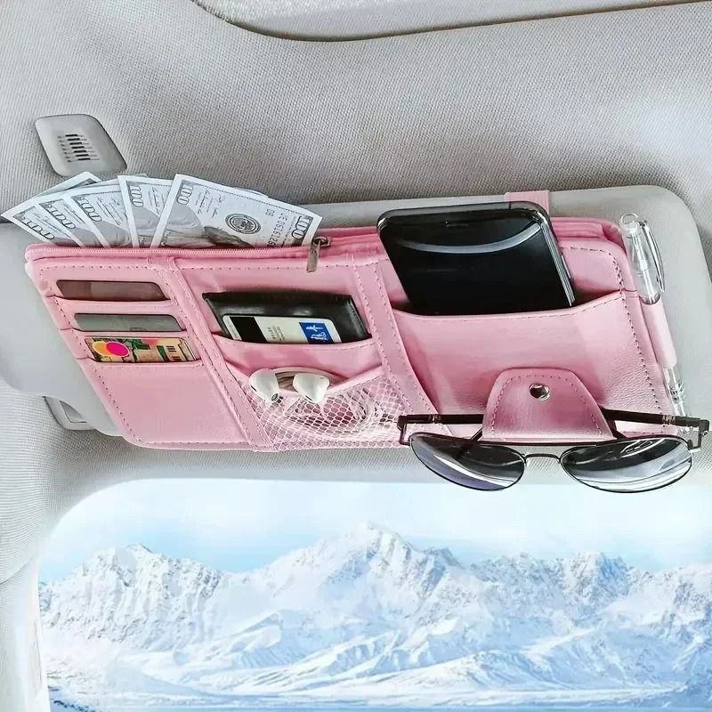 Car Sun Visor Organizer MultiPocket Technical Infrastructure HighYield Interior Storage Hub 9
