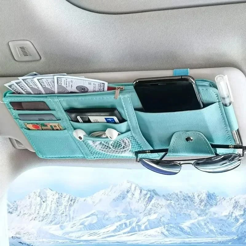 Car Sun Visor Organizer MultiPocket Technical Infrastructure HighYield Interior Storage Hub 2