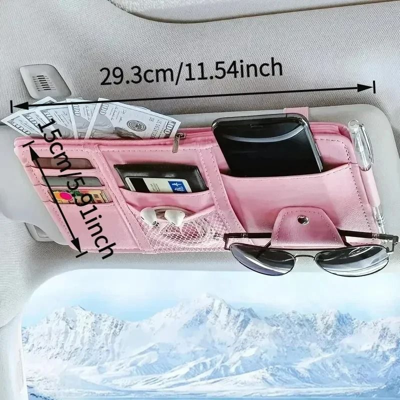 Car Sun Visor Organizer MultiPocket Technical Infrastructure HighYield Interior Storage Hub 3