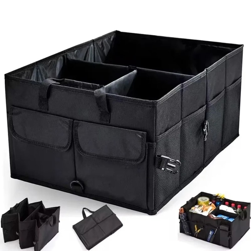 HeavyDuty Collapsible Car Trunk Organizer 0