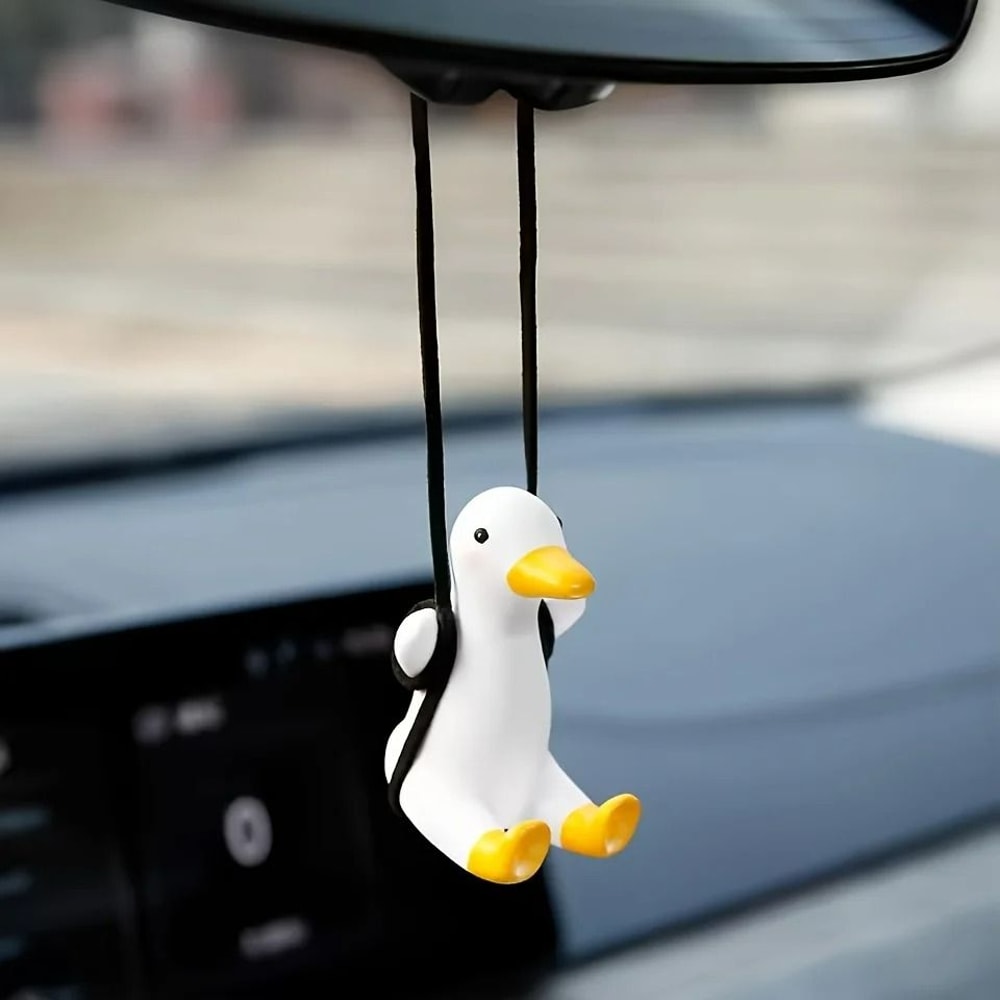 Cute Swing Duck Car Hanging Ornament 0