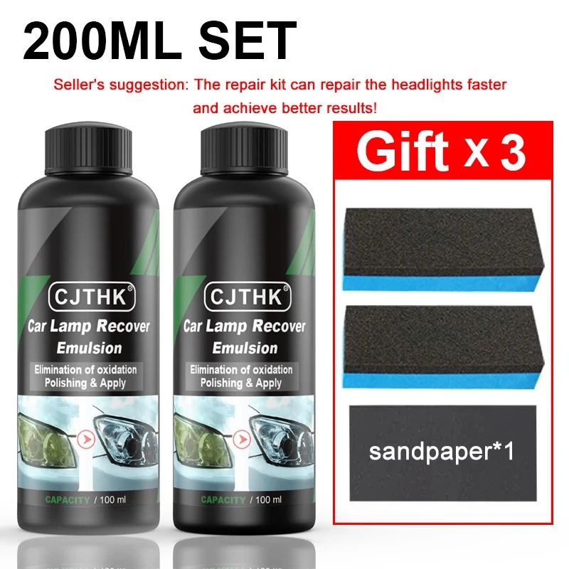 Car Headlight Restoration Polishing Kit 7