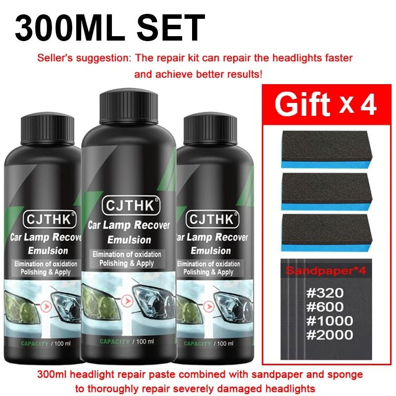 Car Headlight Restoration Polishing Kit 11