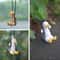 Cool White Swing Duck With Sunglasses Car Ornament 5