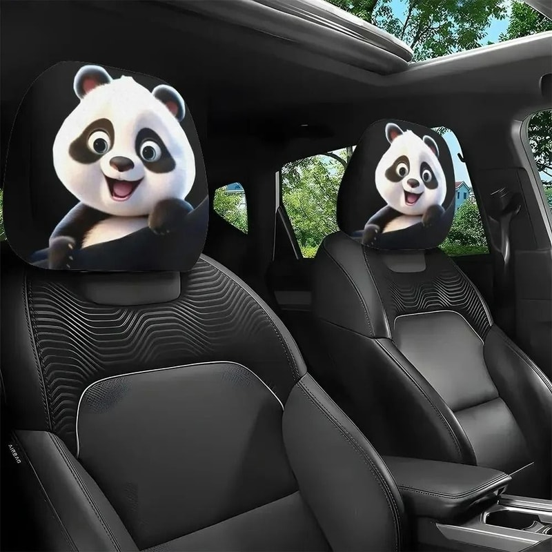 Universal Breathable Elastic Car Headrest Cover 17