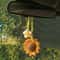 Handmade Woven Sunflower Car Hanging Ornament 0