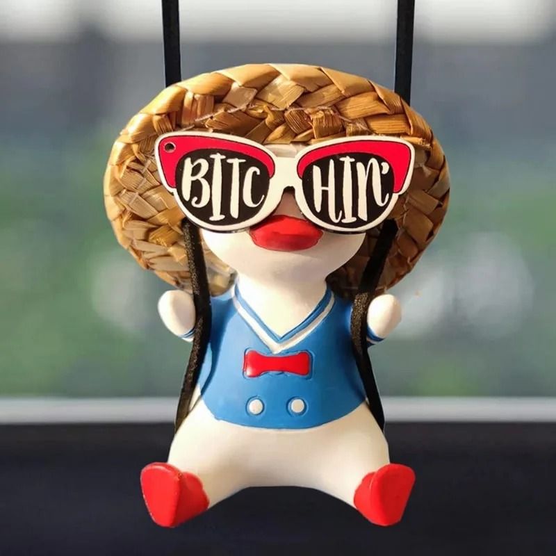 Cute Swing Duck Car Rearview Mirror Pendant 14