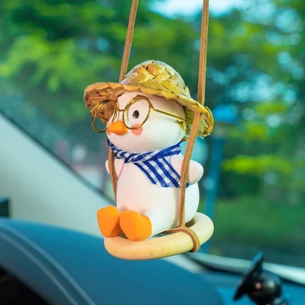 Cute Swing Duck Car Rearview Mirror Pendant 2