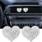 Crystal Heart Sparkling Car Air Vent Freshener 2Pack 7