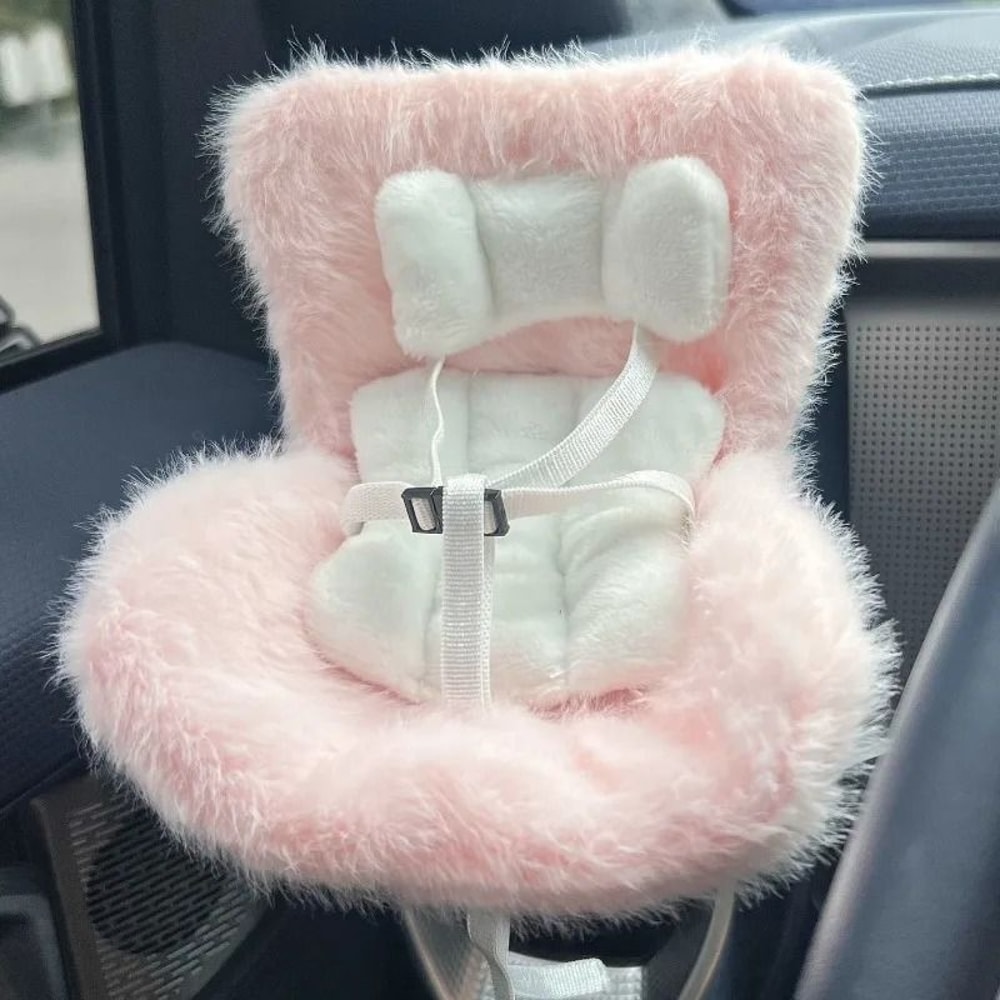 Miniature Labubu Designer Doll Car Safety Seat 0