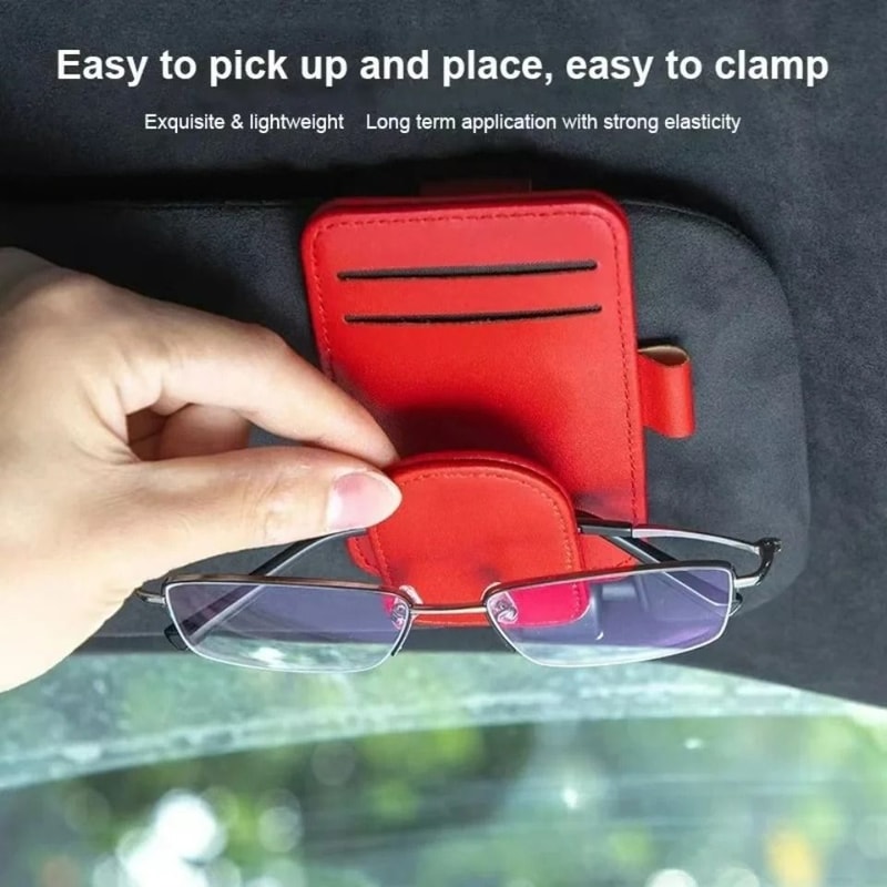 Leather Sun Visor Sunglasses Card Holder 2