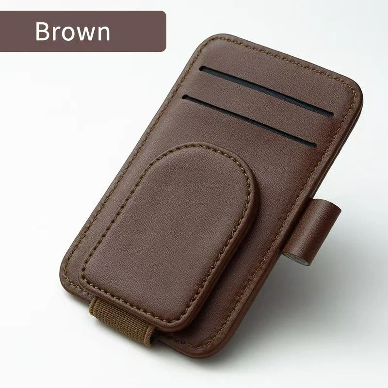 Leather Sun Visor Sunglasses Card Holder 7