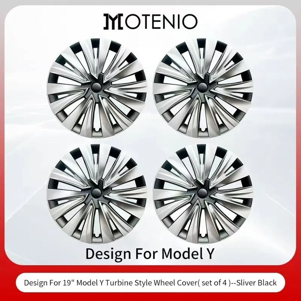19Inch Turbine Style Matte Black Hubcap Performance Set 5