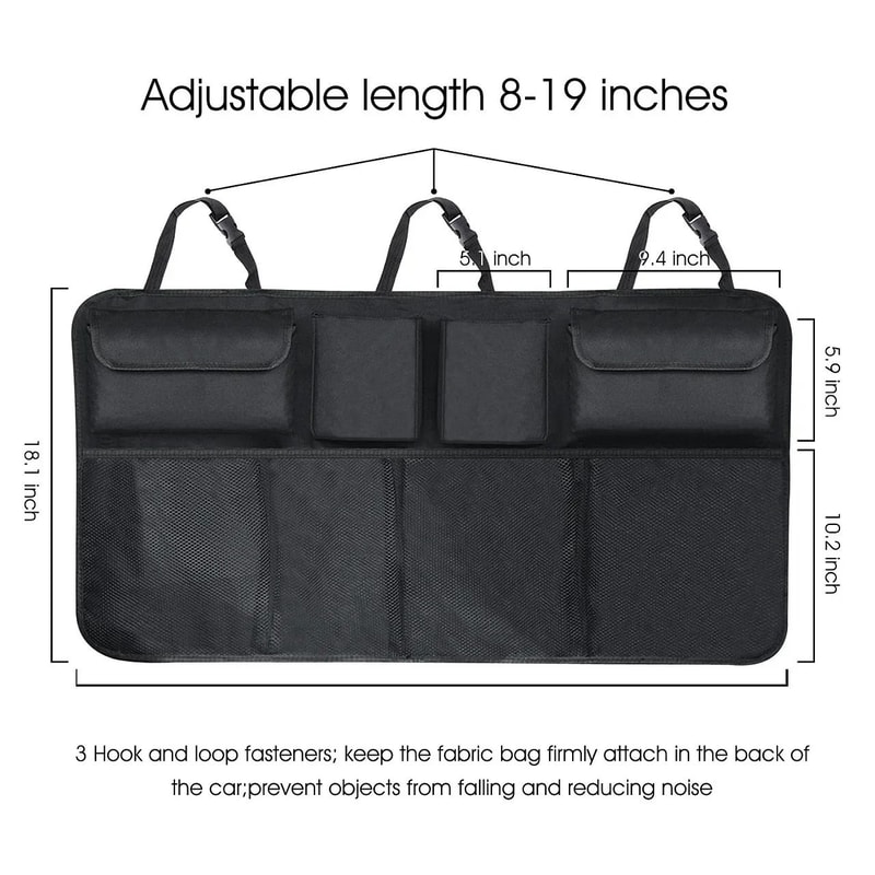 Universal HighCapacity Backseat Trunk Organizer 3