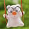 Adorable Pink Swing Pig Rearview Mirror Pendant 2