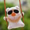 Adorable Pink Swing Pig Rearview Mirror Pendant 5