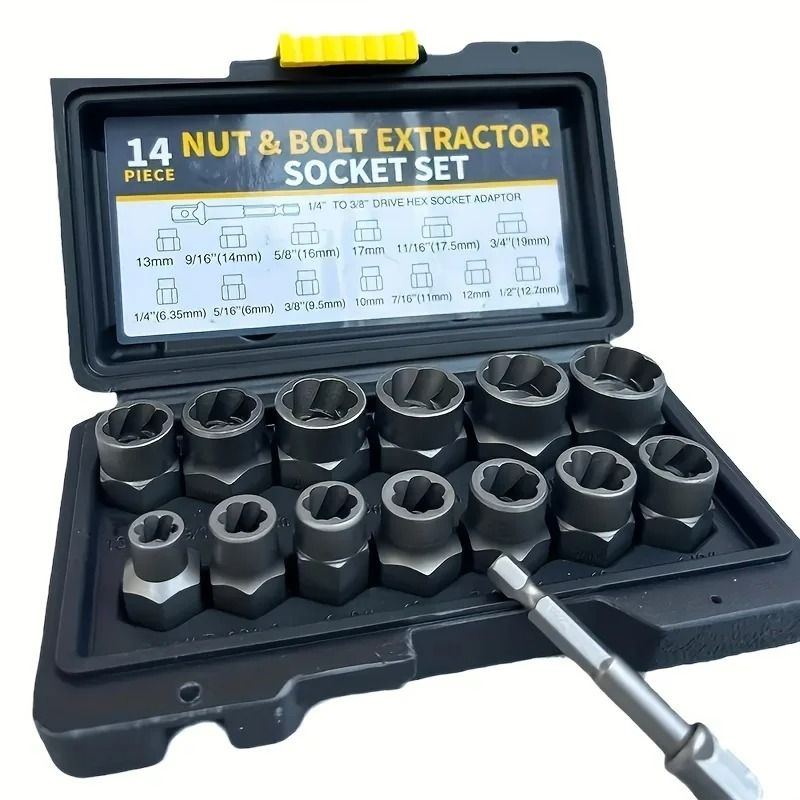 14Piece HighTorque Nut Bolt Extractor Set 6