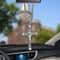 Crystal Inlaid Christian Cross Rearview Mirror Pendant 2
