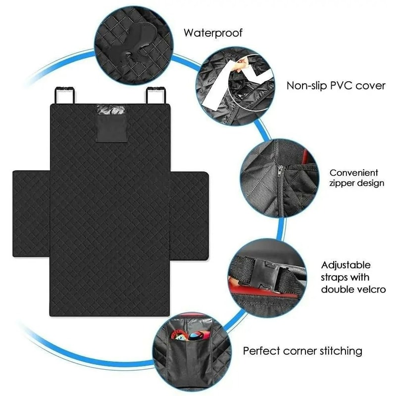 HeavyDuty Convertible Hammock Dog Car Seat Cover 1