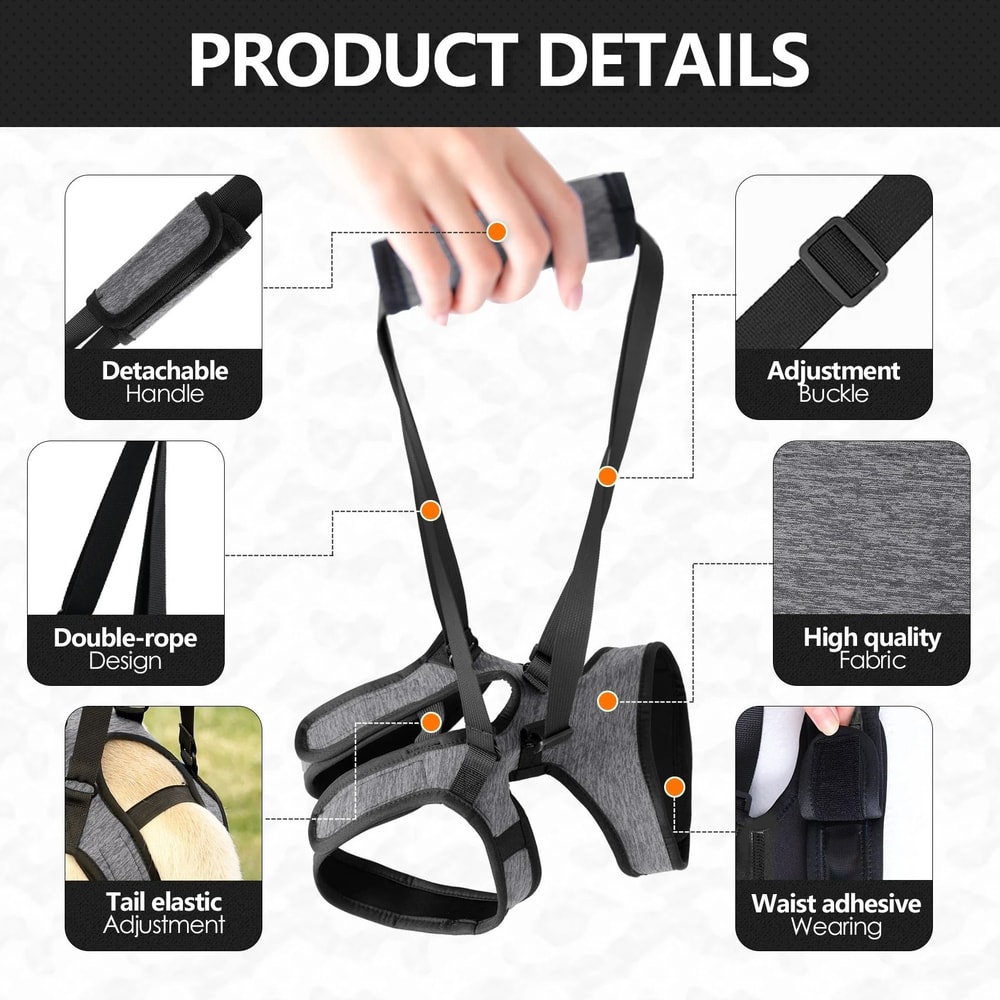 Rehabilitation Dog Lift Harness Mobility Sling 3