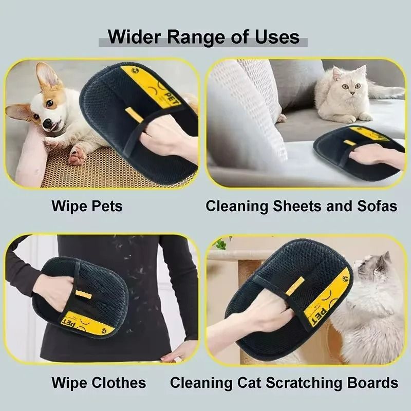 GroomingPro 2in1 Electrostatic Hair Remover Massage Glove 1