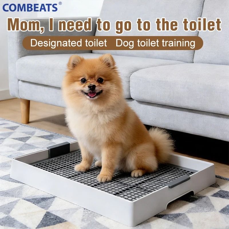 Flat AntiMess Dog Potty Tray Secure Pee Pad Fixation For Small Medium Breeds 0